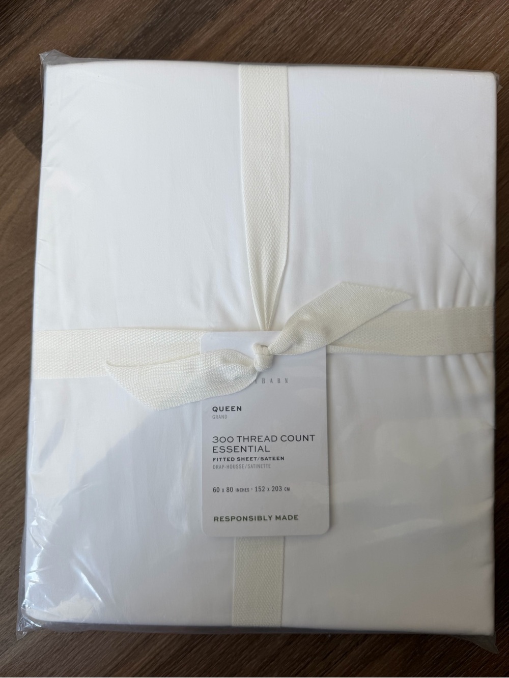 Pottery Barn Queen Essential Sateen Fitted Sheet